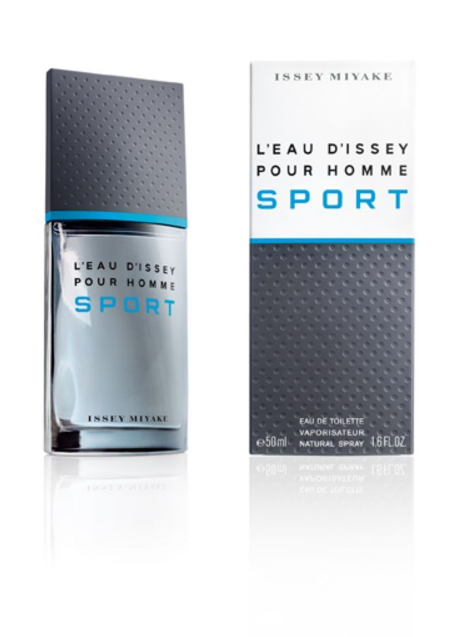 L'Eau d'Issey Pour Homme Sport expresses the pure emotions and values that sport conveys: self-achievement, precision, control, speed and freshness.  A new fragrance of crisp freshness and energy, like a deep breath at the top of a mountain peak.