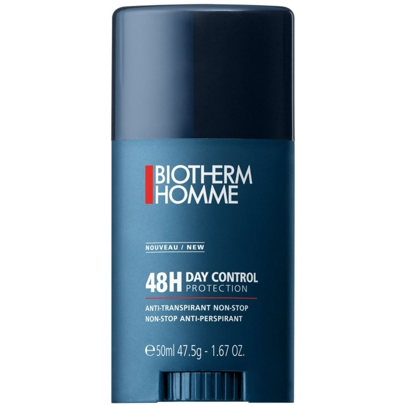 Biotherm Homme 48 H Day Control Deodorant Stick, is an effective and mild anti-perspirant deodorant for men, without alcohol. The deodorant prevents odor and bacteria formation, and protects against odor and moisture throughout the day. Does not feel greasy or sticky. Biotherm Homme Day Control Deodorant Stick has a soft masculine scent, as well as a long lasting effect.